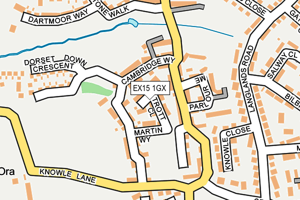 EX15 1GX map - OS OpenMap – Local (Ordnance Survey) EX15 1GX map - OS OpenMap – Local (Ordnance Survey)