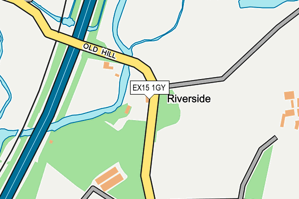 EX15 1GY map - OS OpenMap – Local (Ordnance Survey) EX15 1GY map - OS OpenMap – Local (Ordnance Survey)