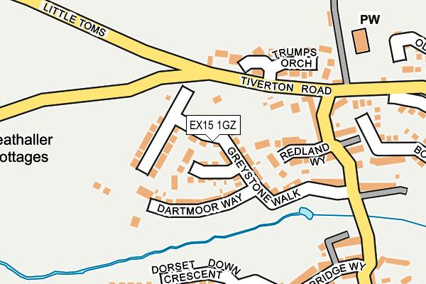 EX15 1GZ map - OS OpenMap – Local (Ordnance Survey) EX15 1GZ map - OS OpenMap – Local (Ordnance Survey)