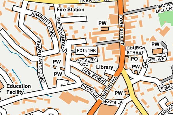 EX15 1HB map - OS OpenMap – Local (Ordnance Survey) EX15 1HB map - OS OpenMap – Local (Ordnance Survey)