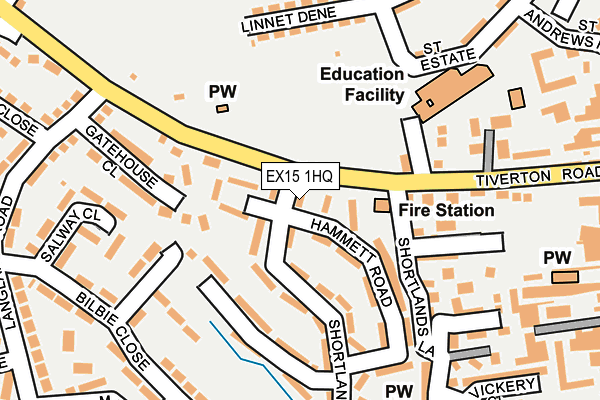 EX15 1HQ map - OS OpenMap – Local (Ordnance Survey) EX15 1HQ map - OS OpenMap – Local (Ordnance Survey)