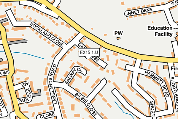 EX15 1JJ map - OS OpenMap – Local (Ordnance Survey) EX15 1JJ map - OS OpenMap – Local (Ordnance Survey)