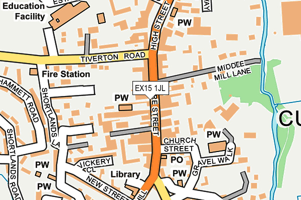 EX15 1JL map - OS OpenMap – Local (Ordnance Survey) EX15 1JL map - OS OpenMap – Local (Ordnance Survey)