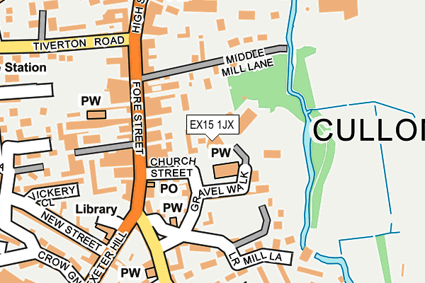 EX15 1JX map - OS OpenMap – Local (Ordnance Survey) EX15 1JX map - OS OpenMap – Local (Ordnance Survey)