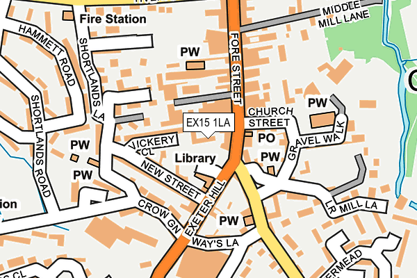 EX15 1LA map - OS OpenMap – Local (Ordnance Survey) EX15 1LA map - OS OpenMap – Local (Ordnance Survey)