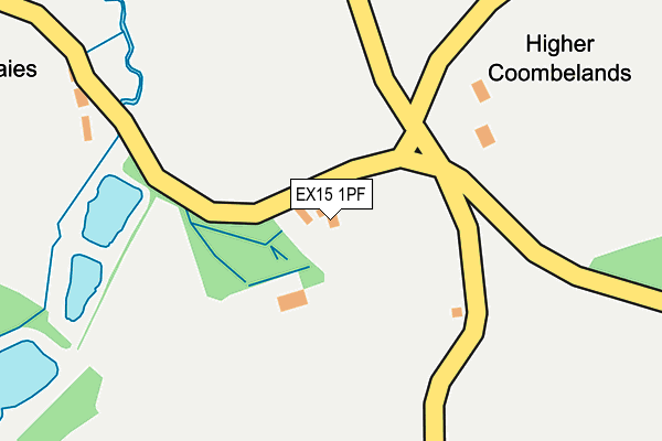 EX15 1PF map - OS OpenMap – Local (Ordnance Survey) EX15 1PF map - OS OpenMap – Local (Ordnance Survey)