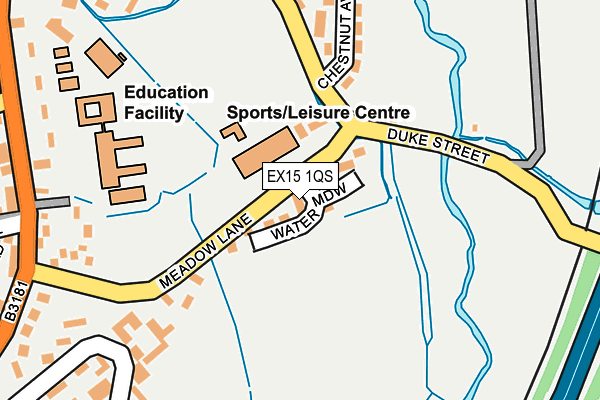 EX15 1QS map - OS OpenMap – Local (Ordnance Survey) EX15 1QS map - OS OpenMap – Local (Ordnance Survey)