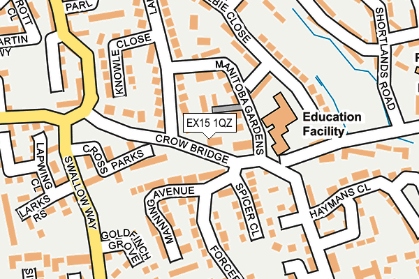 EX15 1QZ map - OS OpenMap – Local (Ordnance Survey) EX15 1QZ map - OS OpenMap – Local (Ordnance Survey)