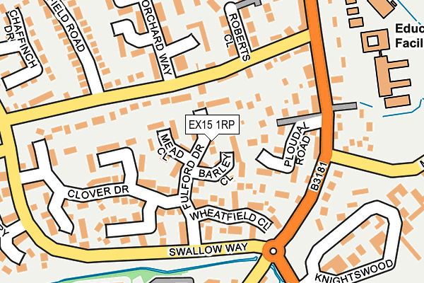 EX15 1RP map - OS OpenMap – Local (Ordnance Survey) EX15 1RP map - OS OpenMap – Local (Ordnance Survey)