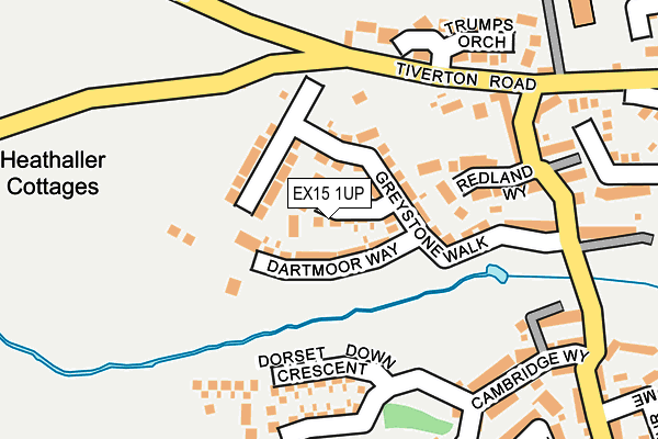 EX15 1UP map - OS OpenMap – Local (Ordnance Survey) EX15 1UP map - OS OpenMap – Local (Ordnance Survey)