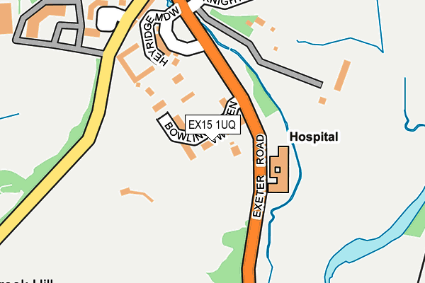 EX15 1UQ map - OS OpenMap – Local (Ordnance Survey) EX15 1UQ map - OS OpenMap – Local (Ordnance Survey)