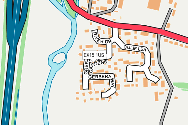 EX15 1US map - OS OpenMap – Local (Ordnance Survey) EX15 1US map - OS OpenMap – Local (Ordnance Survey)