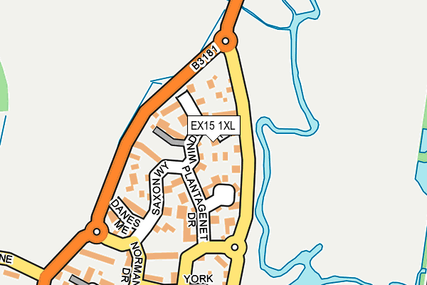 EX15 1XL map - OS OpenMap – Local (Ordnance Survey) EX15 1XL map - OS OpenMap – Local (Ordnance Survey)