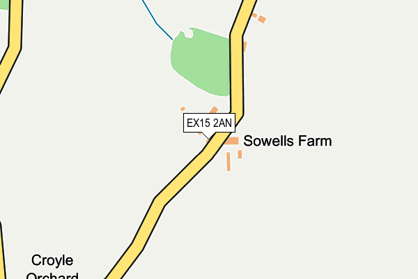 EX15 2AN map - OS OpenMap – Local (Ordnance Survey) EX15 2AN map - OS OpenMap – Local (Ordnance Survey)