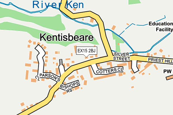 EX15 2BJ map - OS OpenMap – Local (Ordnance Survey) EX15 2BJ map - OS OpenMap – Local (Ordnance Survey)