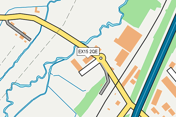EX15 2QE map - OS OpenMap – Local (Ordnance Survey) EX15 2QE map - OS OpenMap – Local (Ordnance Survey)