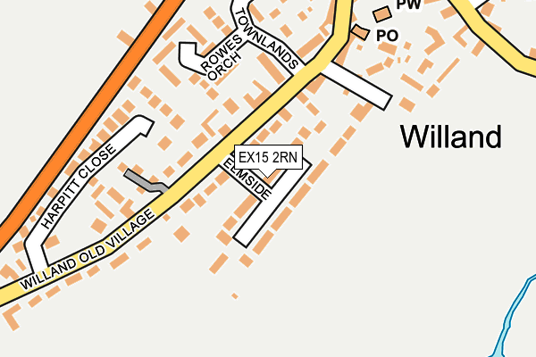 EX15 2RN map - OS OpenMap – Local (Ordnance Survey) EX15 2RN map - OS OpenMap – Local (Ordnance Survey)