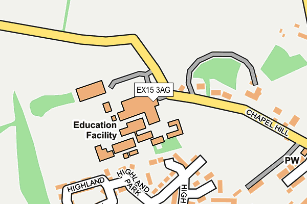 EX15 3AG map - OS OpenMap – Local (Ordnance Survey) EX15 3AG map - OS OpenMap – Local (Ordnance Survey)