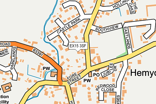 EX15 3SF map - OS OpenMap – Local (Ordnance Survey) EX15 3SF map - OS OpenMap – Local (Ordnance Survey)