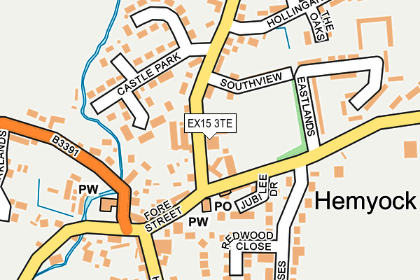 EX15 3TE map - OS OpenMap – Local (Ordnance Survey) EX15 3TE map - OS OpenMap – Local (Ordnance Survey)