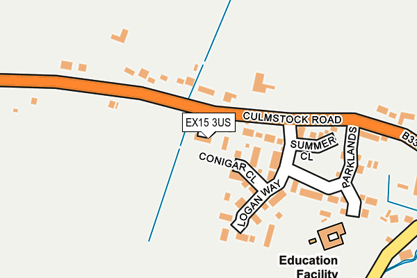 EX15 3US map - OS OpenMap – Local (Ordnance Survey) EX15 3US map - OS OpenMap – Local (Ordnance Survey)