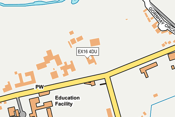 EX16 4DU map - OS OpenMap – Local (Ordnance Survey) EX16 4DU map - OS OpenMap – Local (Ordnance Survey)