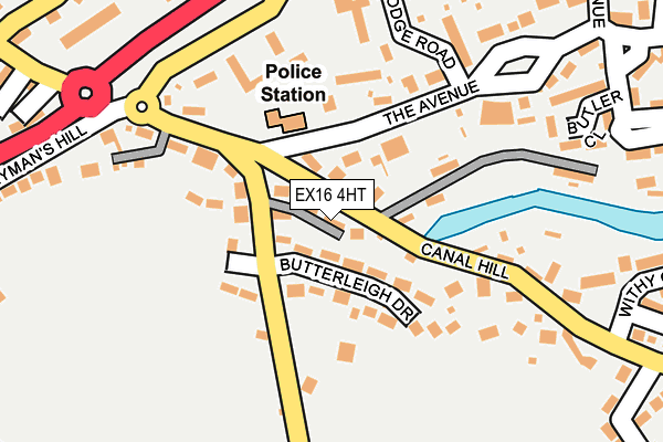 EX16 4HT map - OS OpenMap – Local (Ordnance Survey) EX16 4HT map - OS OpenMap – Local (Ordnance Survey)