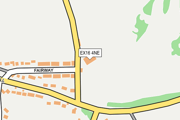 EX16 4NE map - OS OpenMap – Local (Ordnance Survey) EX16 4NE map - OS OpenMap – Local (Ordnance Survey)