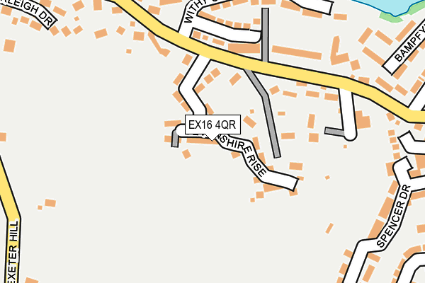 EX16 4QR map - OS OpenMap – Local (Ordnance Survey) EX16 4QR map - OS OpenMap – Local (Ordnance Survey)
