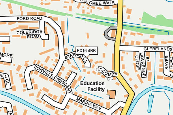 EX16 4RB map - OS OpenMap – Local (Ordnance Survey) EX16 4RB map - OS OpenMap – Local (Ordnance Survey)
