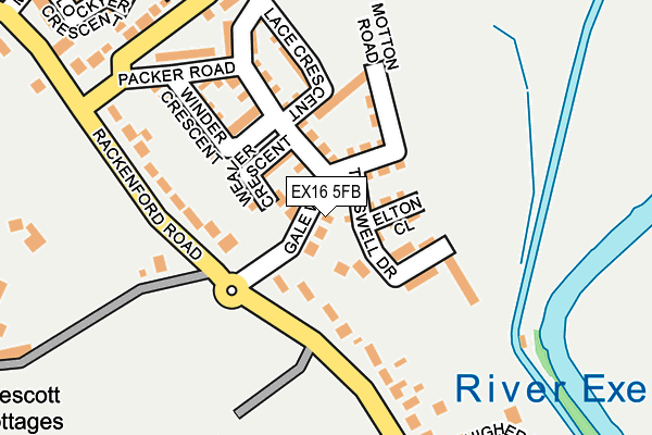 EX16 5FB map - OS OpenMap – Local (Ordnance Survey) EX16 5FB map - OS OpenMap – Local (Ordnance Survey)