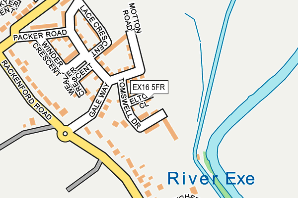 EX16 5FR map - OS OpenMap – Local (Ordnance Survey) EX16 5FR map - OS OpenMap – Local (Ordnance Survey)