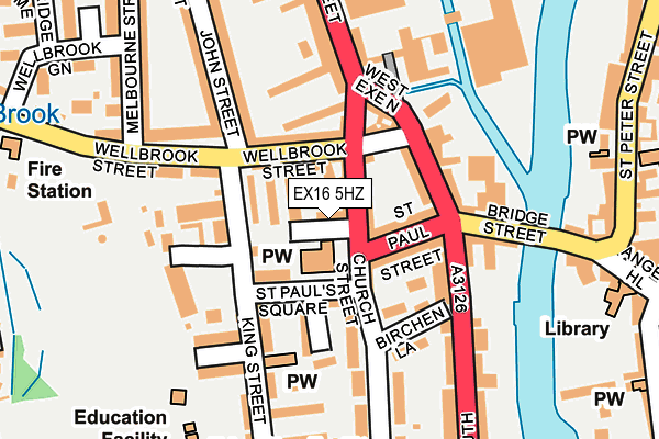 EX16 5HZ map - OS OpenMap – Local (Ordnance Survey) EX16 5HZ map - OS OpenMap – Local (Ordnance Survey)