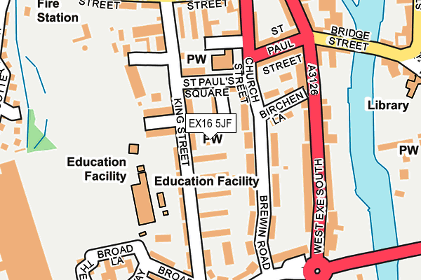 EX16 5JF map - OS OpenMap – Local (Ordnance Survey) EX16 5JF map - OS OpenMap – Local (Ordnance Survey)
