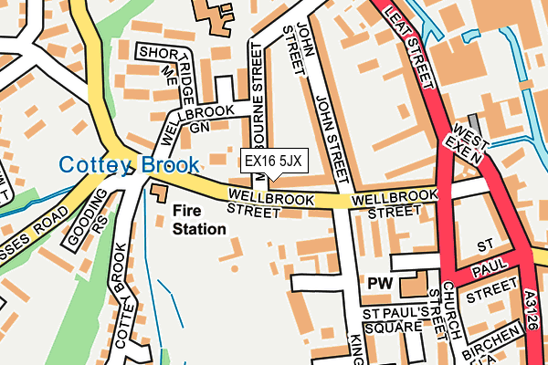 EX16 5JX map - OS OpenMap – Local (Ordnance Survey) EX16 5JX map - OS OpenMap – Local (Ordnance Survey)