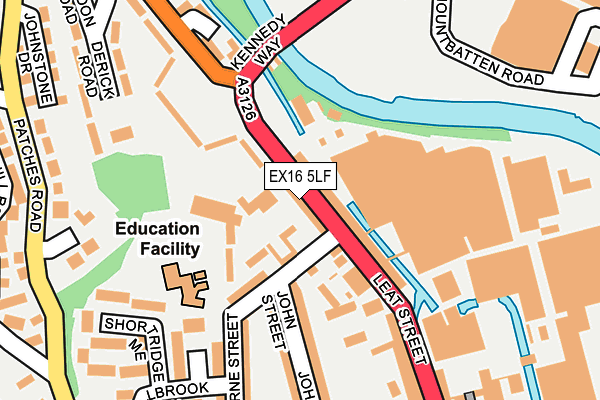 EX16 5LF map - OS OpenMap – Local (Ordnance Survey) EX16 5LF map - OS OpenMap – Local (Ordnance Survey)