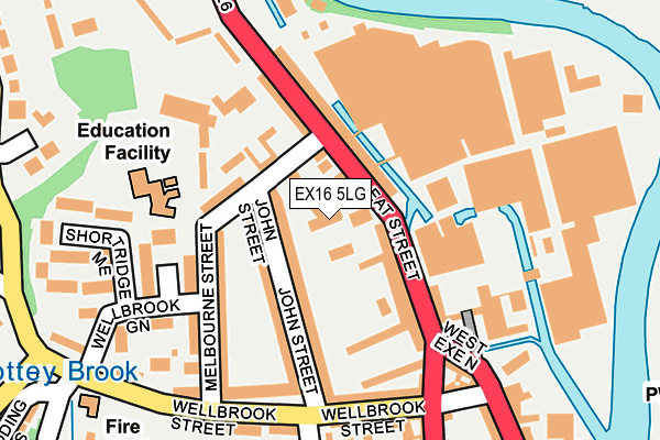 EX16 5LG map - OS OpenMap – Local (Ordnance Survey) EX16 5LG map - OS OpenMap – Local (Ordnance Survey)