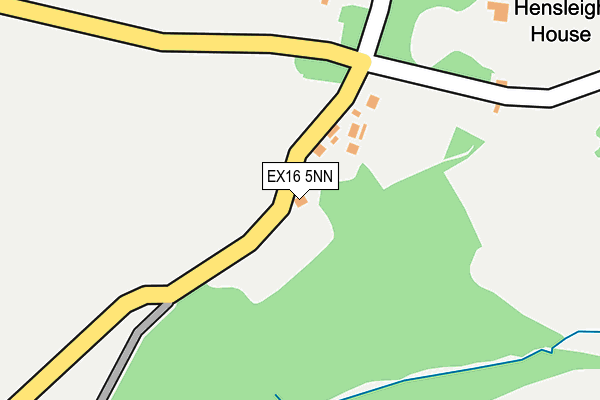 EX16 5NN map - OS OpenMap – Local (Ordnance Survey) EX16 5NN map - OS OpenMap – Local (Ordnance Survey)