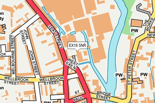 EX16 5NR map - OS OpenMap – Local (Ordnance Survey) EX16 5NR map - OS OpenMap – Local (Ordnance Survey)