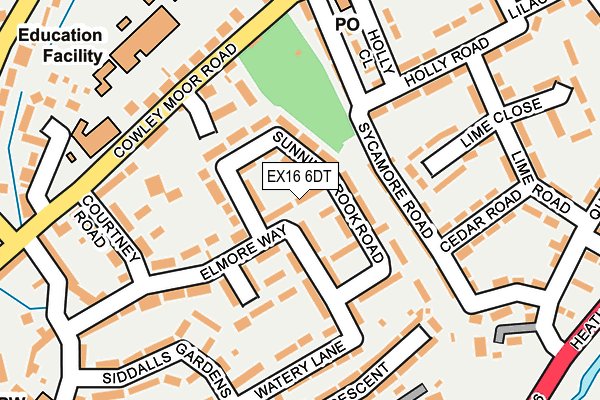 EX16 6DT map - OS OpenMap – Local (Ordnance Survey) EX16 6DT map - OS OpenMap – Local (Ordnance Survey)