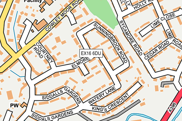 EX16 6DU map - OS OpenMap – Local (Ordnance Survey) EX16 6DU map - OS OpenMap – Local (Ordnance Survey)