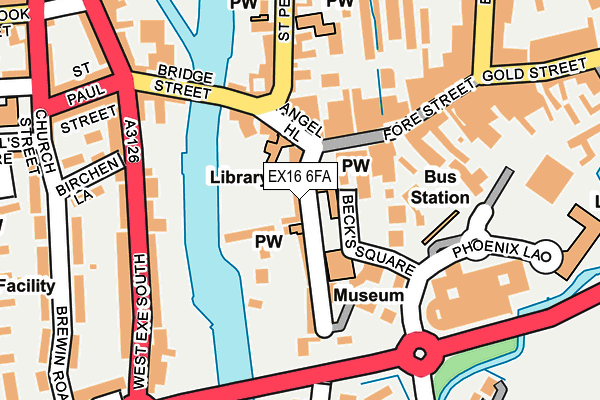 EX16 6FA map - OS OpenMap – Local (Ordnance Survey) EX16 6FA map - OS OpenMap – Local (Ordnance Survey)