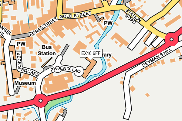 EX16 6FF map - OS OpenMap – Local (Ordnance Survey) EX16 6FF map - OS OpenMap – Local (Ordnance Survey)