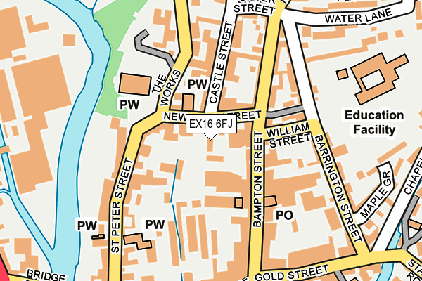 EX16 6FJ map - OS OpenMap – Local (Ordnance Survey) EX16 6FJ map - OS OpenMap – Local (Ordnance Survey)