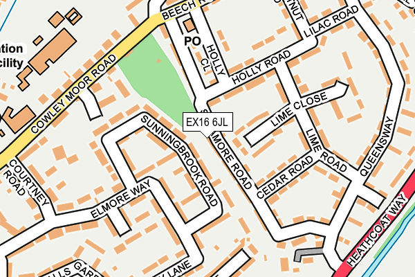 EX16 6JL map - OS OpenMap – Local (Ordnance Survey) EX16 6JL map - OS OpenMap – Local (Ordnance Survey)
