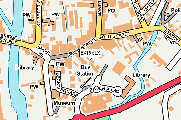 EX16 6LX map - OS OpenMap – Local (Ordnance Survey) EX16 6LX map - OS OpenMap – Local (Ordnance Survey)