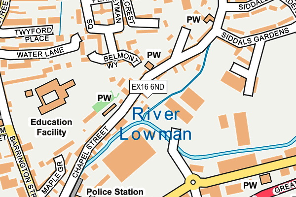 EX16 6ND map - OS OpenMap – Local (Ordnance Survey) EX16 6ND map - OS OpenMap – Local (Ordnance Survey)