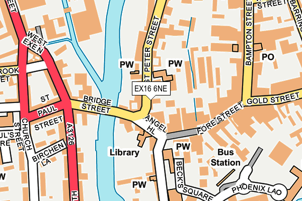 EX16 6NE map - OS OpenMap – Local (Ordnance Survey) EX16 6NE map - OS OpenMap – Local (Ordnance Survey)