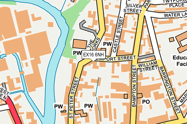 EX16 6NH map - OS OpenMap – Local (Ordnance Survey) EX16 6NH map - OS OpenMap – Local (Ordnance Survey)