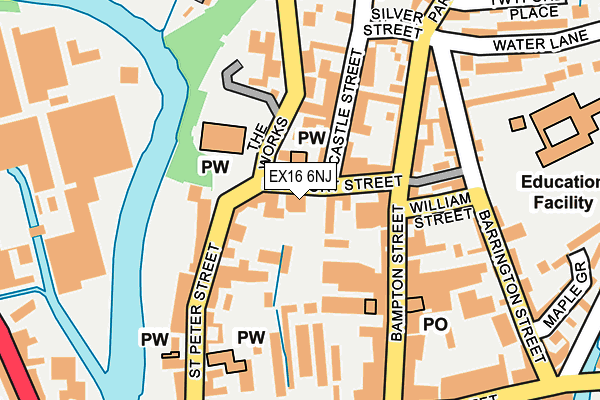 EX16 6NJ map - OS OpenMap – Local (Ordnance Survey) EX16 6NJ map - OS OpenMap – Local (Ordnance Survey)